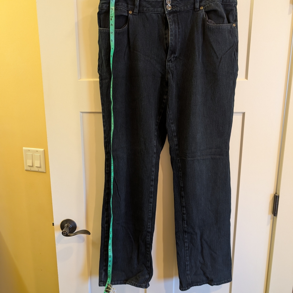 Coldwater Creek Stretch Denim Dark Wash Straight Leg Jeans 18 Tall/Long